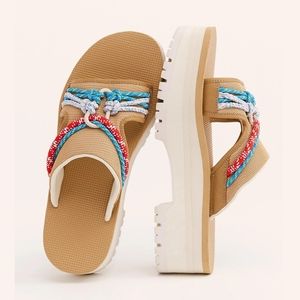 Teva Indio Carabiner Slide Platform Sandal Rope Festival 8